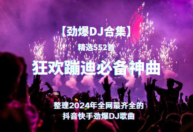 图片[1]-整理2024全网最火车载劲爆DJ歌曲合集：精选552首抖音快手热门神曲-狂欢蹦迪必备[无损WAV/MP3/18.4GB]    -音乐秀